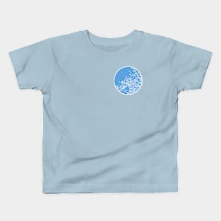 Winter Tree (small, no leaves, blue fill) Kids T-Shirt